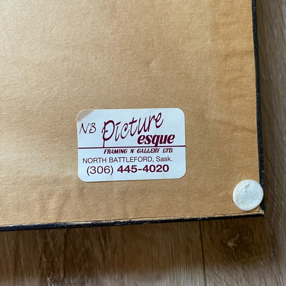 Vintage needlepoint crewel deer buck & doe professionally framed forest cabin - Picture 5 of 9